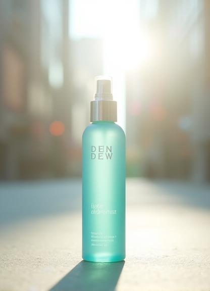 Urban Dew Mist spray in the city sunlight